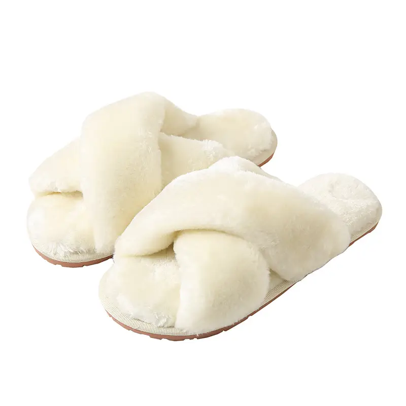 Factory Amazon Cross-border Home Increase 45 Leopard Cross Mao Mao Slippers Children Men's and Women's Home Cotton Slippers