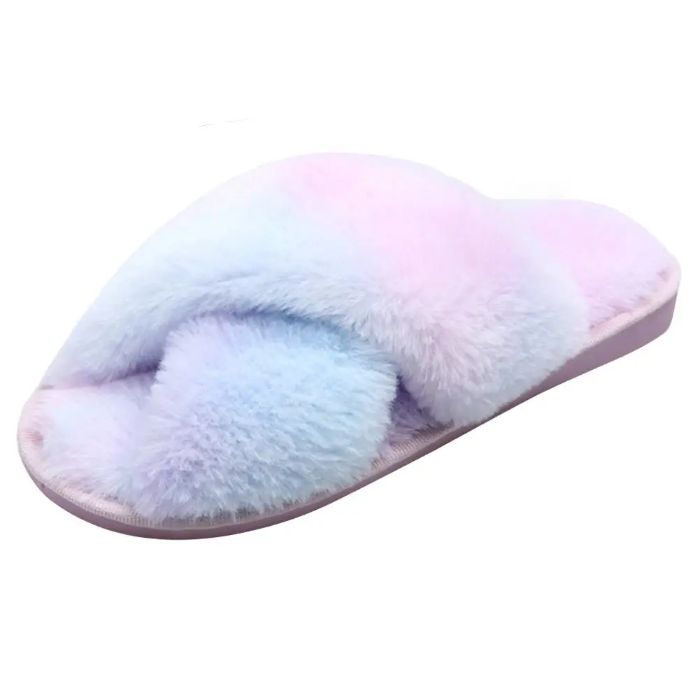 Factory Amazon Cross-border Home Increase 45 Leopard Cross Mao Mao Slippers Children Men's and Women's Home Cotton Slippers