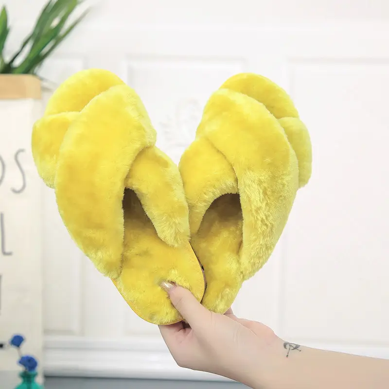Factory Amazon Cross-border Home Increase 45 Leopard Cross Mao Mao Slippers Children Men's and Women's Home Cotton Slippers
