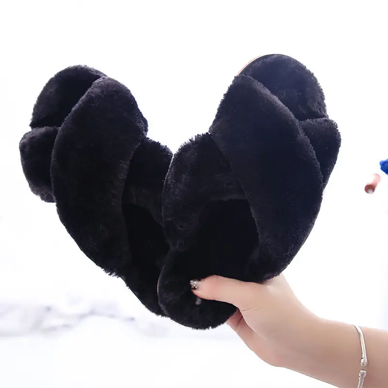 Factory Amazon Cross-border Home Increase 45 Leopard Cross Mao Mao Slippers Children Men's and Women's Home Cotton Slippers
