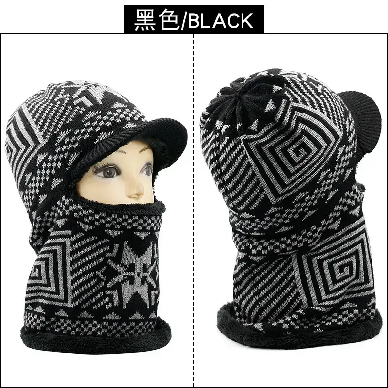 Men & Women Wool Ski Cap with Brim Toe Warm Winter Hat - Image 7
