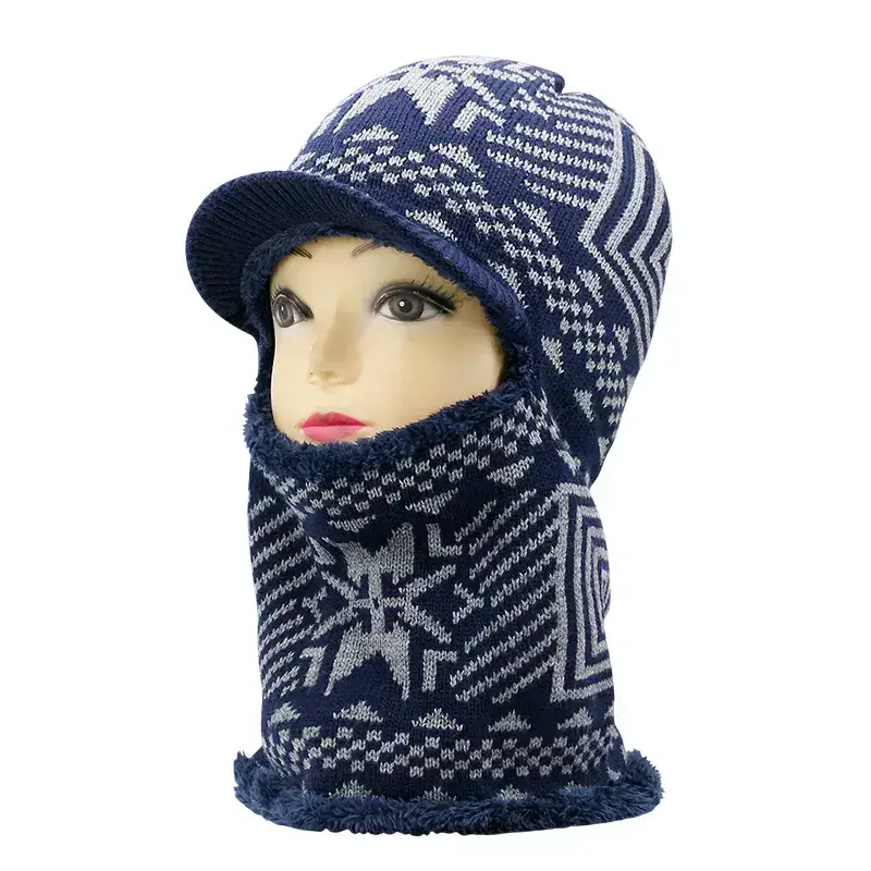 Men & Women Wool Ski Cap with Brim Toe Warm Winter Hat - Image 8