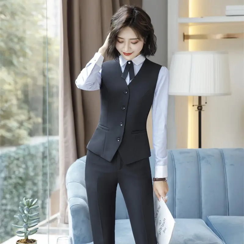 Professional Black Suit for Women Winter Office Interview Wear - Image 4