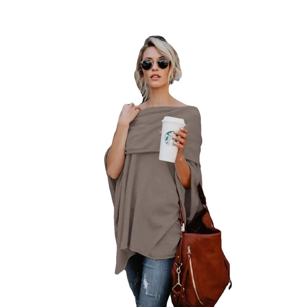 Asymmetrical Off-Shoulder Top T-Shirt Purple - Image 7