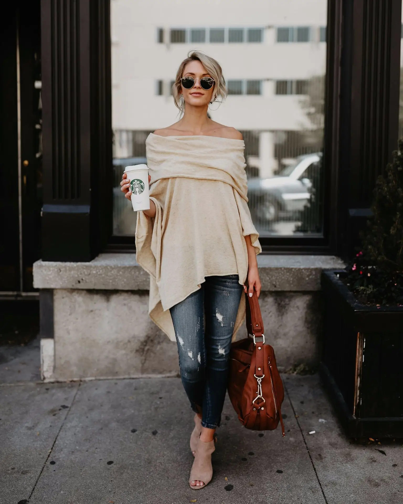 Asymmetrical Off-Shoulder Top T-Shirt Purple — feature 12
