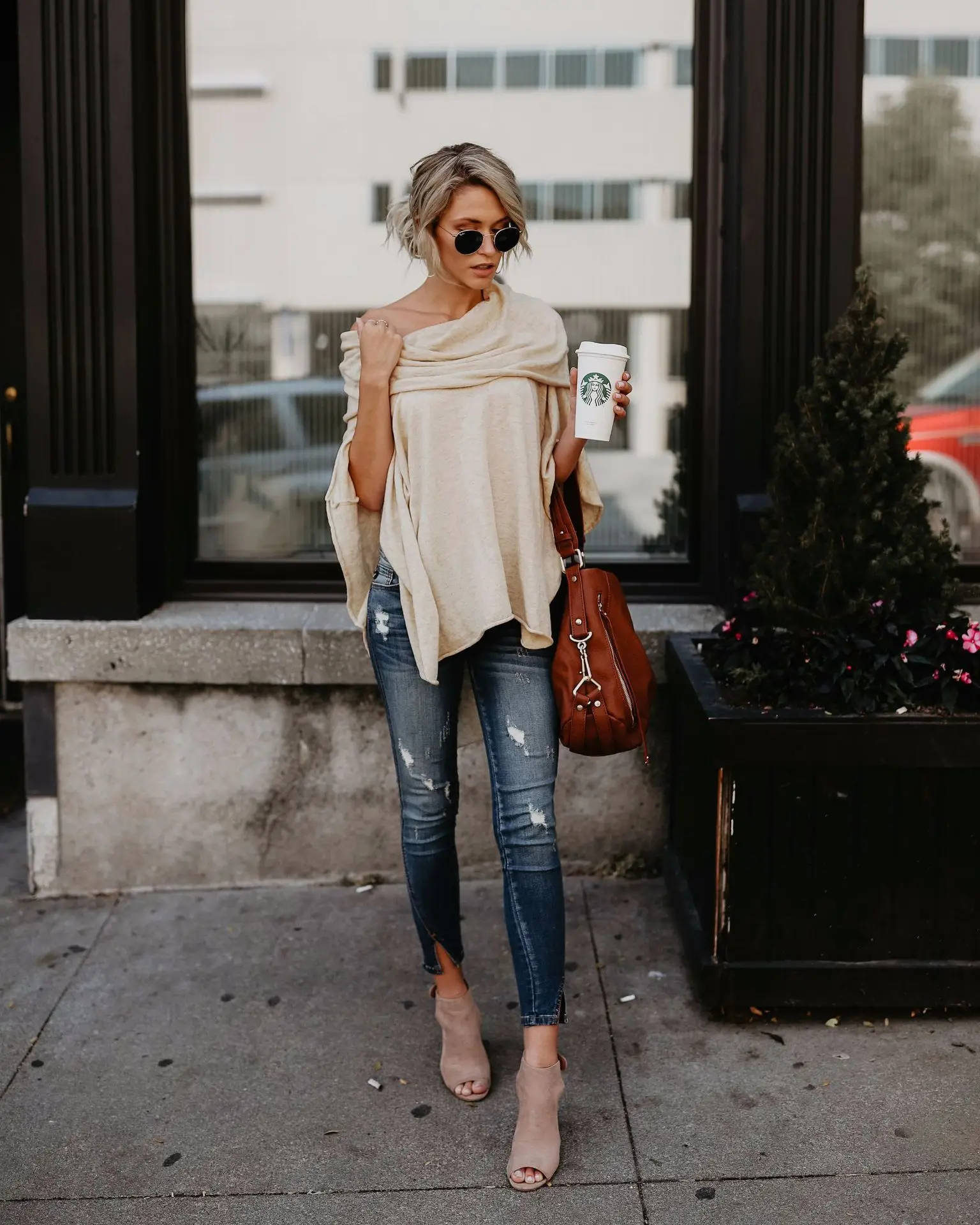 Asymmetrical Off-Shoulder Top T-Shirt Purple — feature 15