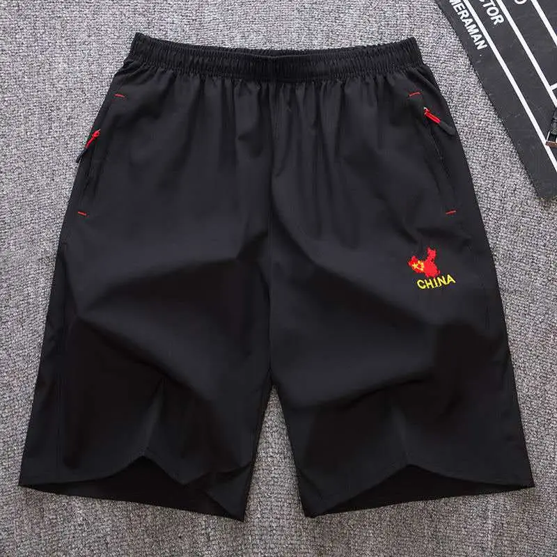 Men Black Red Stripe Shorts Summer Plus China Brand - Image 12