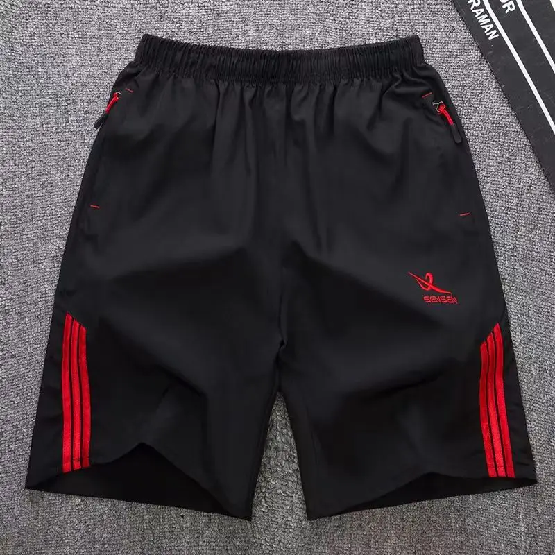 Men Black Red Stripe Shorts Summer Plus China Brand - Image 4