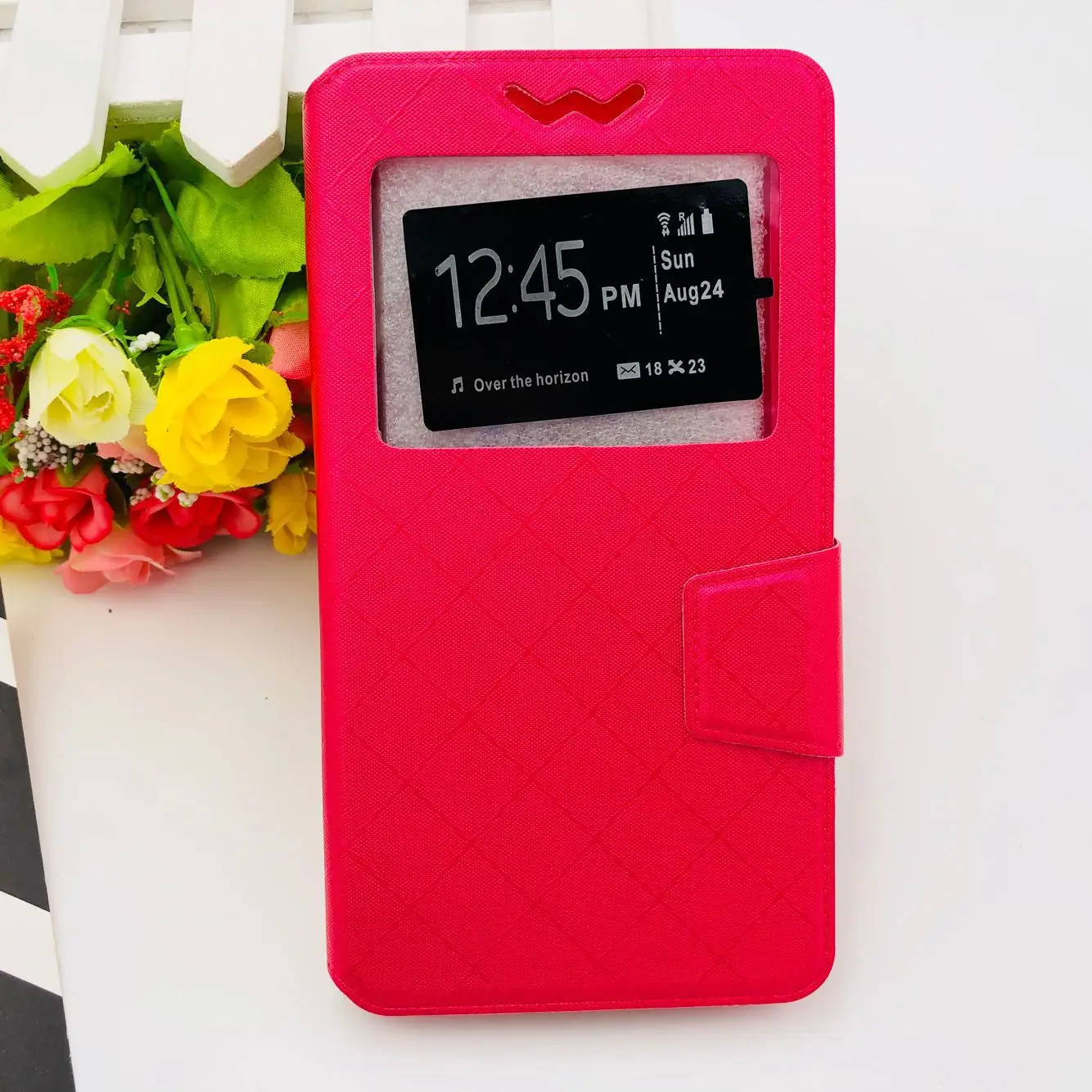Universal Leather Belt Mobile Phone Case with Push-Pull Closure - Image 2