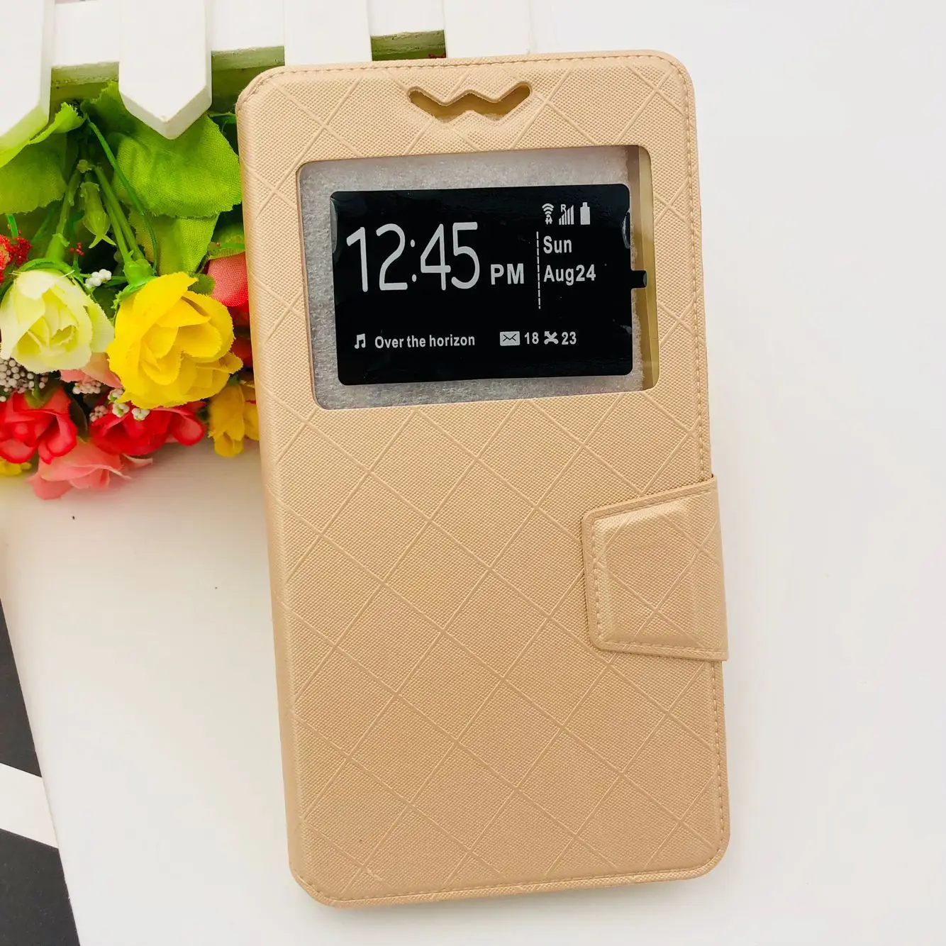 Universal Leather Belt Mobile Phone Case with Push-Pull Closure - Image 4