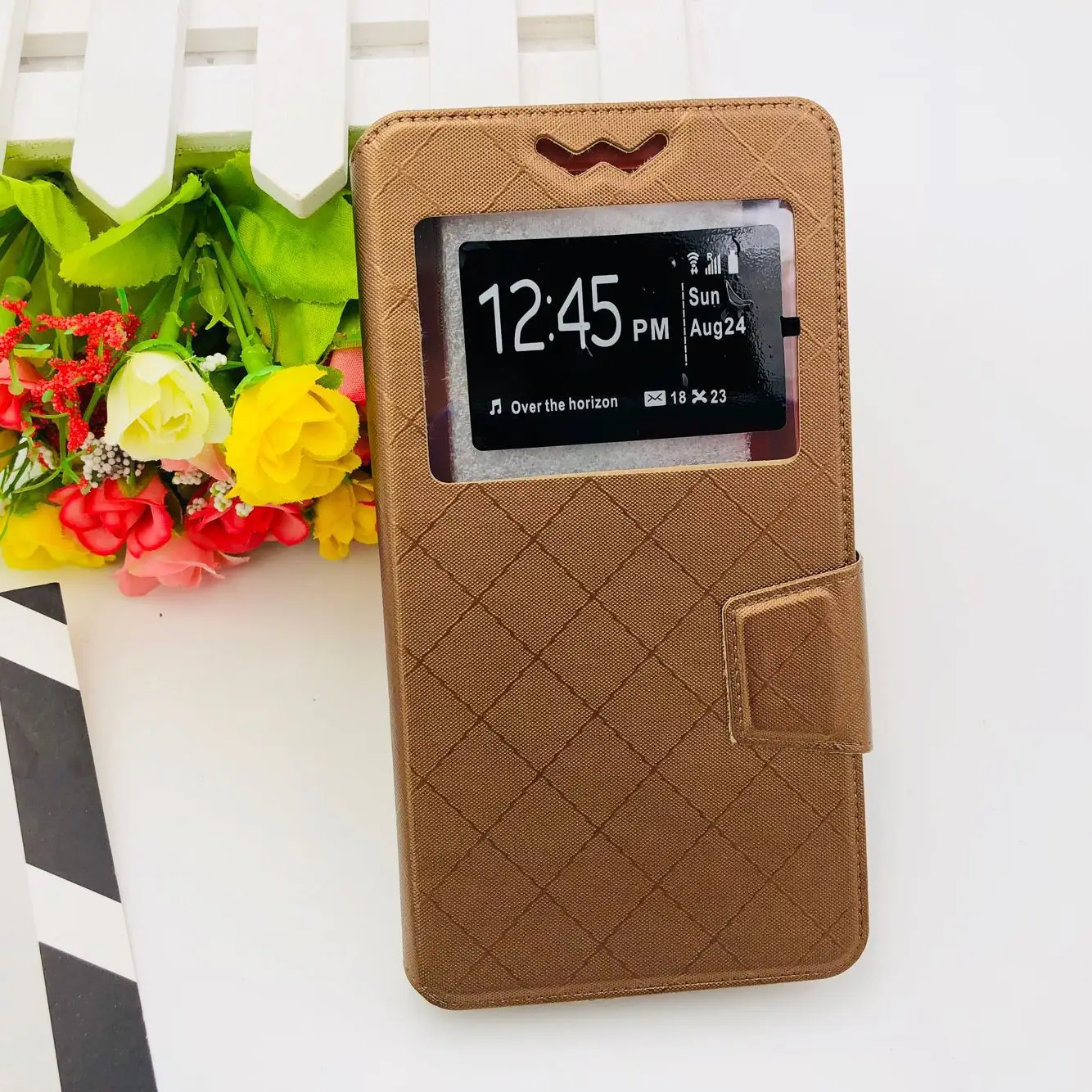 Universal Leather Belt Mobile Phone Case with Push-Pull Closure - Image 5