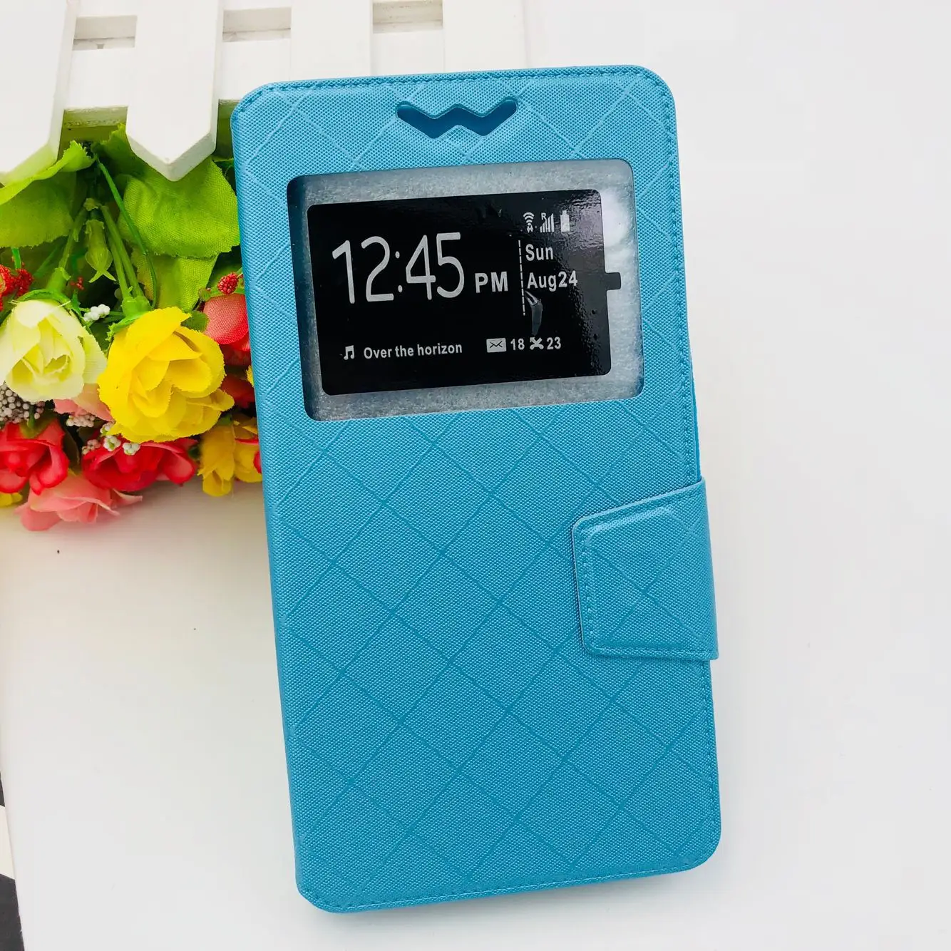 Universal Leather Belt Mobile Phone Case with Push-Pull Closure - Image 3