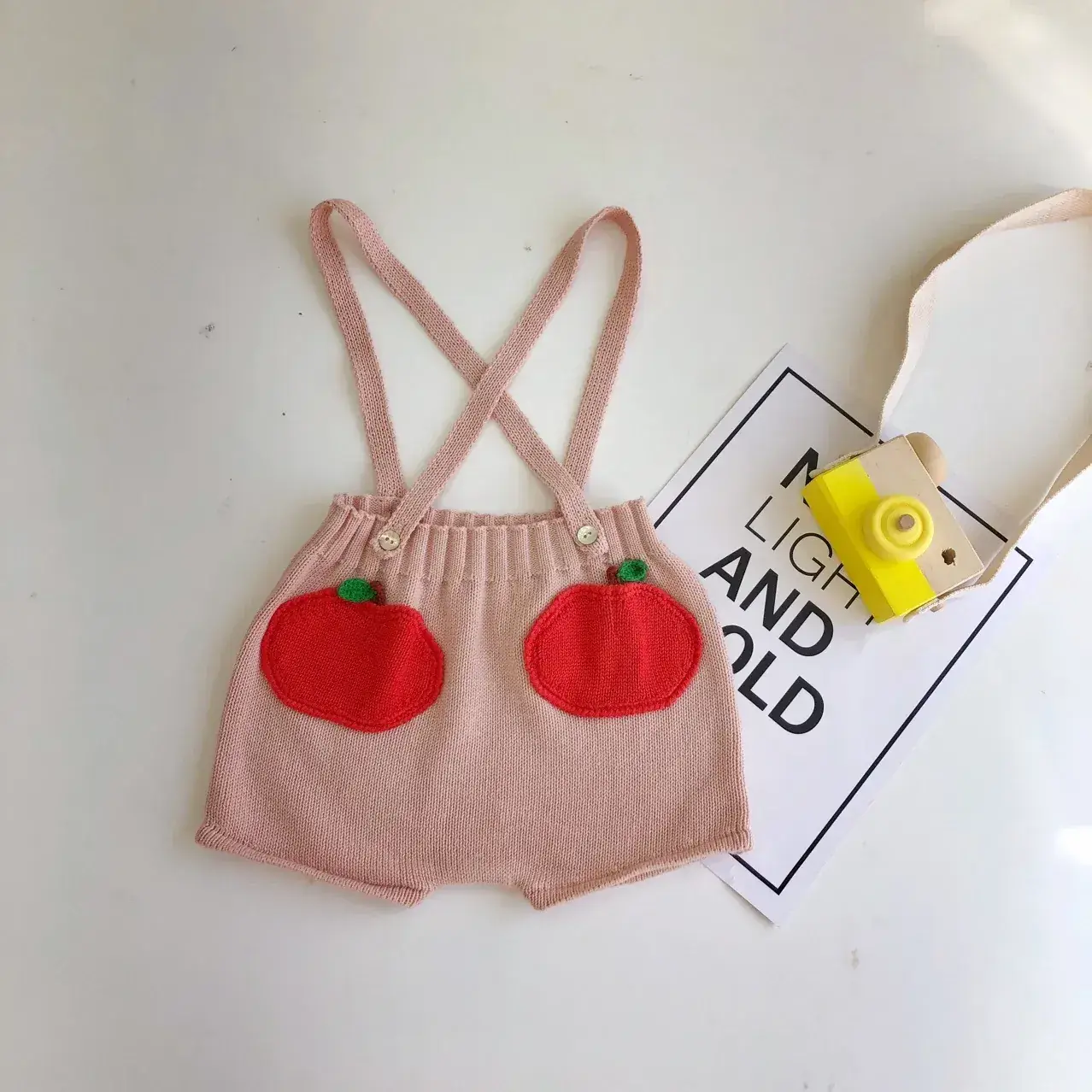 Apple Knitted Overalls for Girls Boys Free Shipping