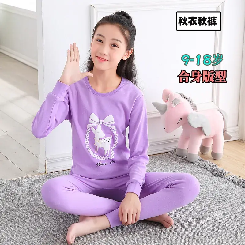 Girls Pink Linen Pajamas Set Medium to Large - Image 10