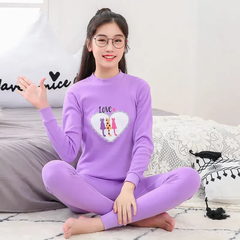 Girls Pink Linen Pajamas Set Medium to Large - Image 7