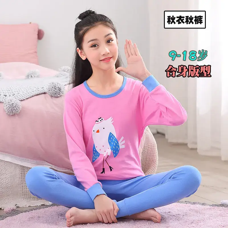 Girls Pink Linen Pajamas Set Medium to Large - Image 8