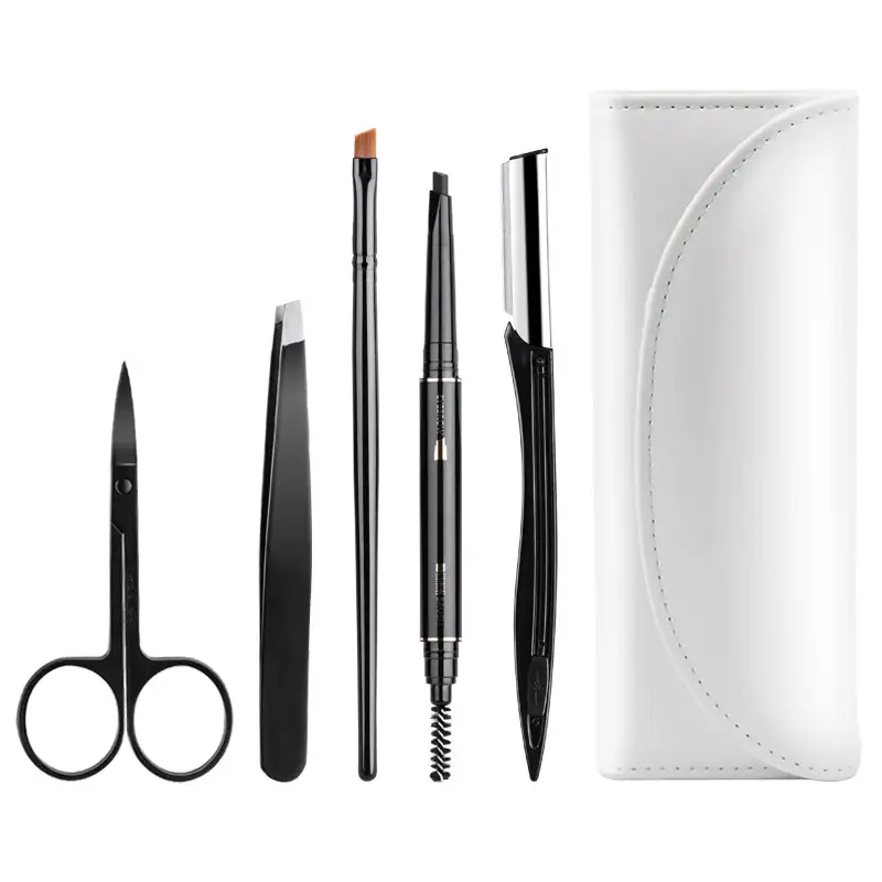 Stainless Steel Eyebrow Pencil & Clip Set - Image 2
