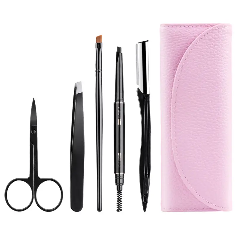 Stainless Steel Eyebrow Pencil & Clip Set - Image 3
