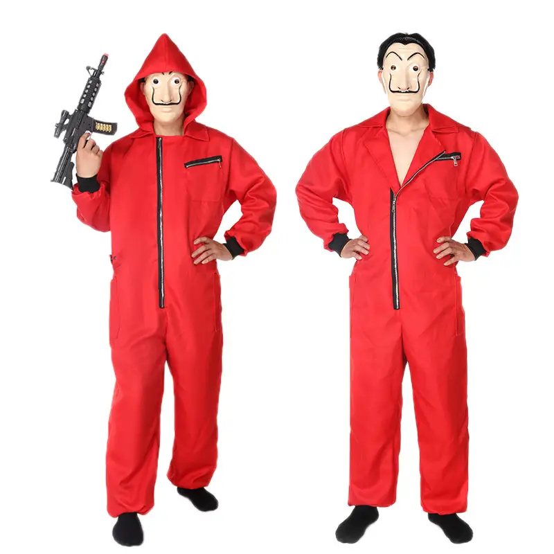 Red Anime Wanno Hooded Suit Halloween Costume - Image 6