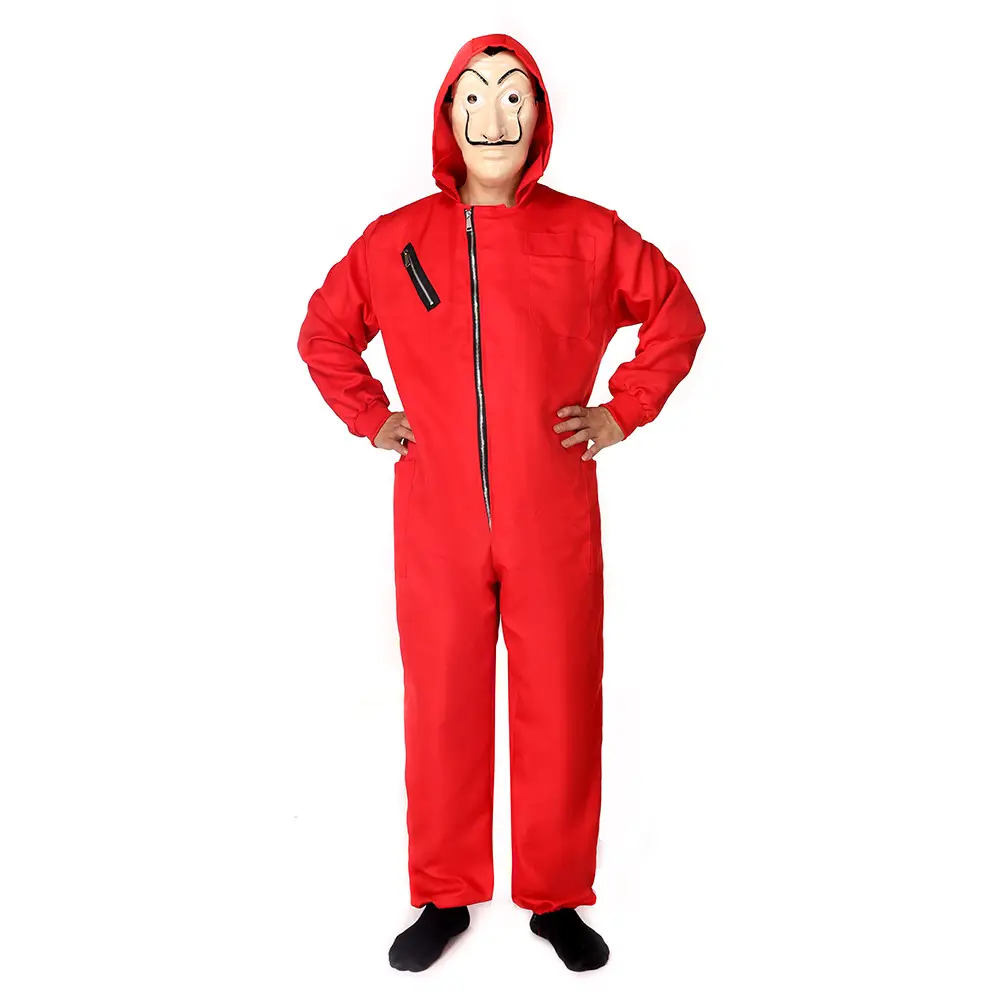 Red Anime Wanno Hooded Suit Halloween Costume - Image 3
