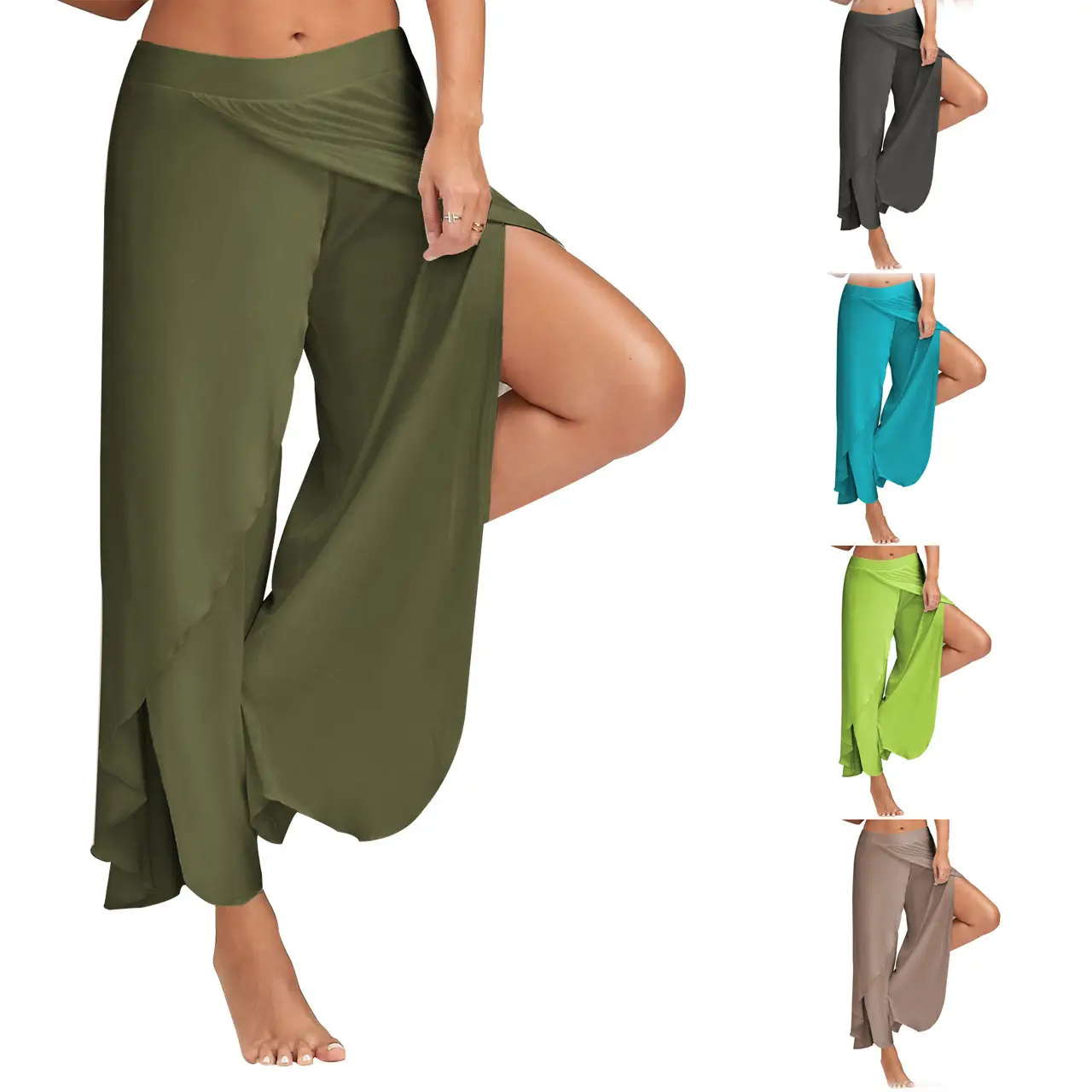 Women Wide Leg Yoga Pants 11 Colors 8 Size - Image 14