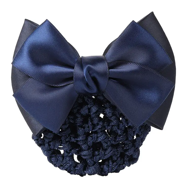 Professional Head Flower Bow Net Pocket Nurse Hair Clip