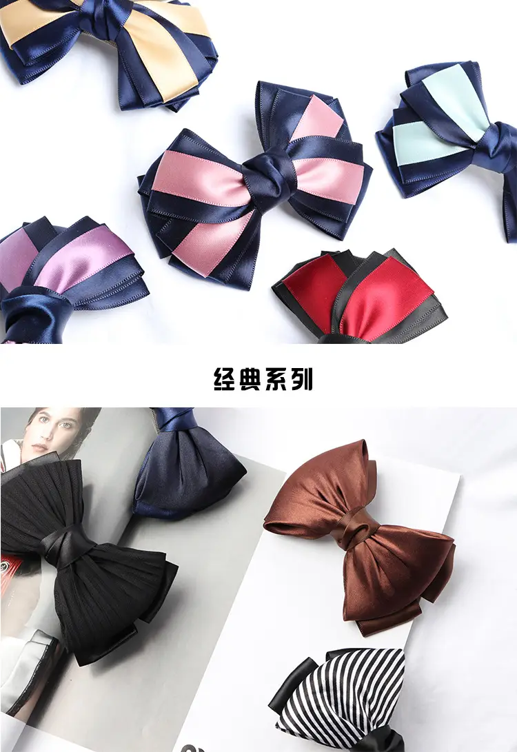 Professional Head Flower Bow Net Pocket Nurse Hair Clip — feature 10