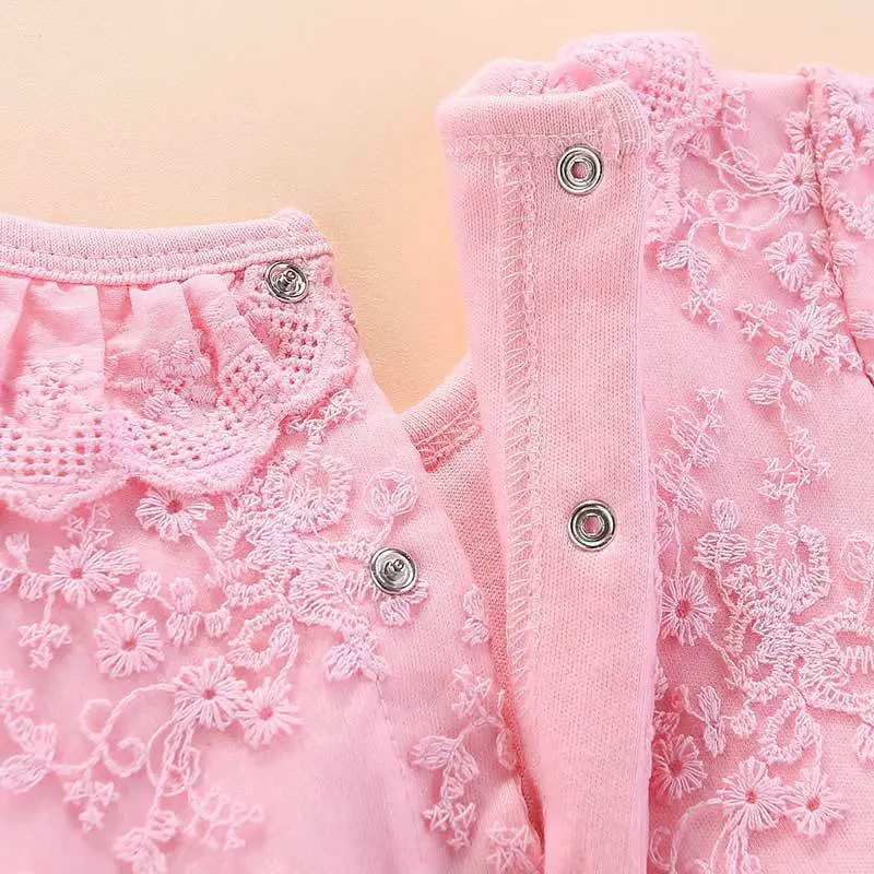 Pink Korean Style Baby Dress Set for 1-Year-Old