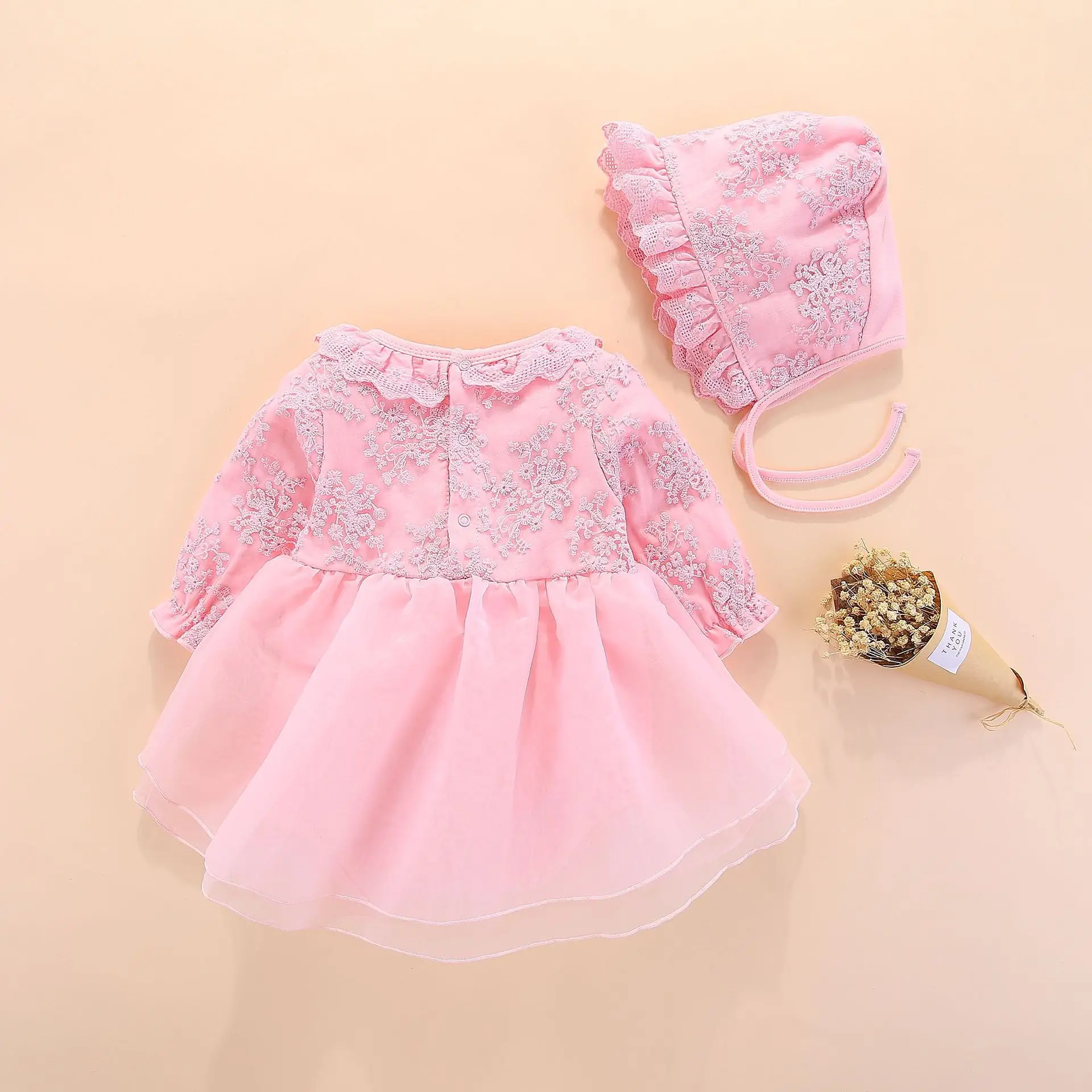 Pink Korean Style Baby Dress Set for 1-Year-Old — feature 16