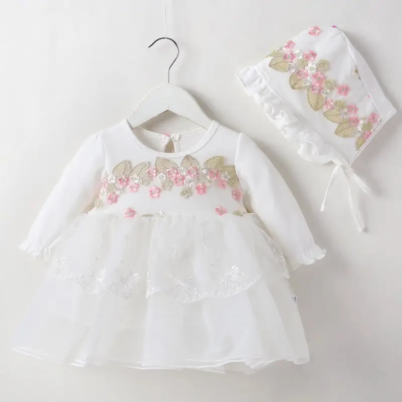 Pink Korean Style Baby Dress Set for 1-Year-Old