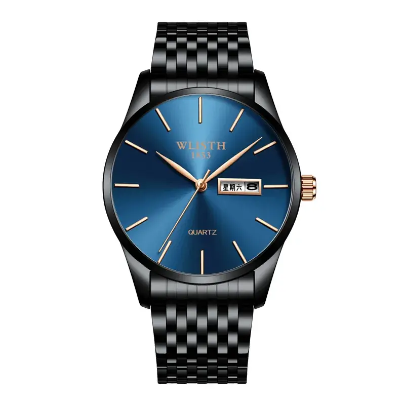 Men's Swiss Quartz Watch with Stainless Steel Band