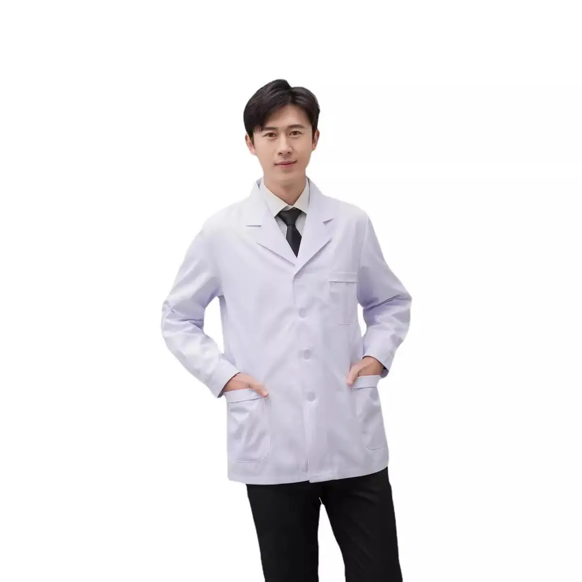 White Nurse Coat Short Sleeve Medical Uniform - Image 16