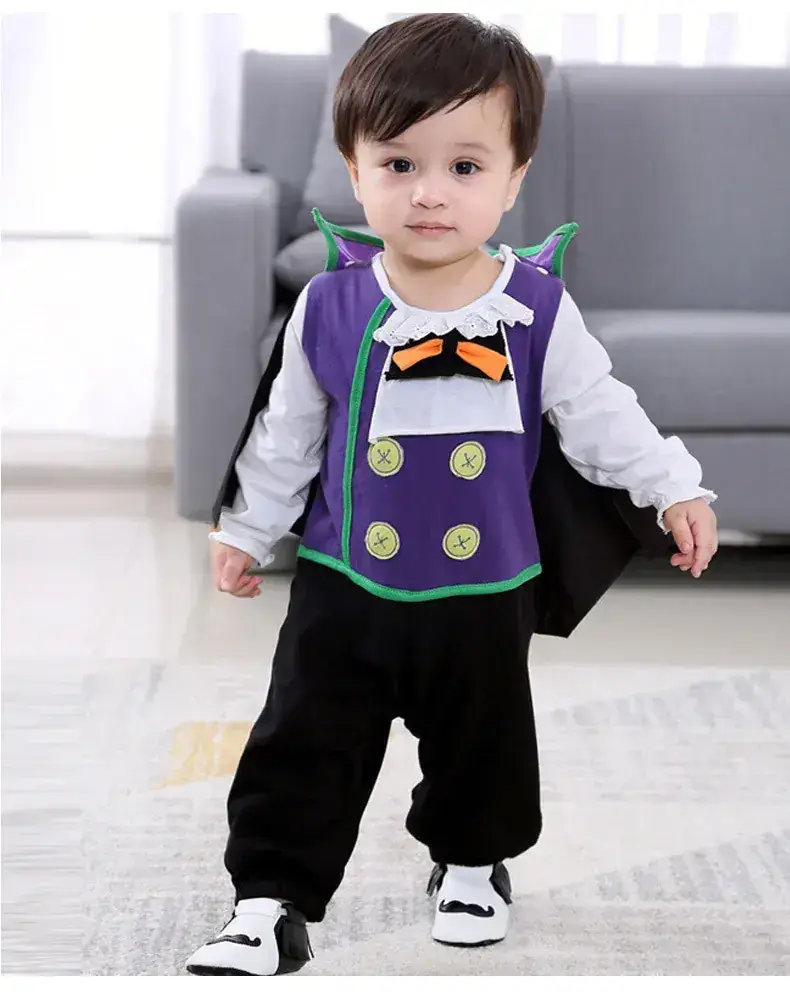 Baby Vampire Cape Outfit Purple Black Set — feature 7