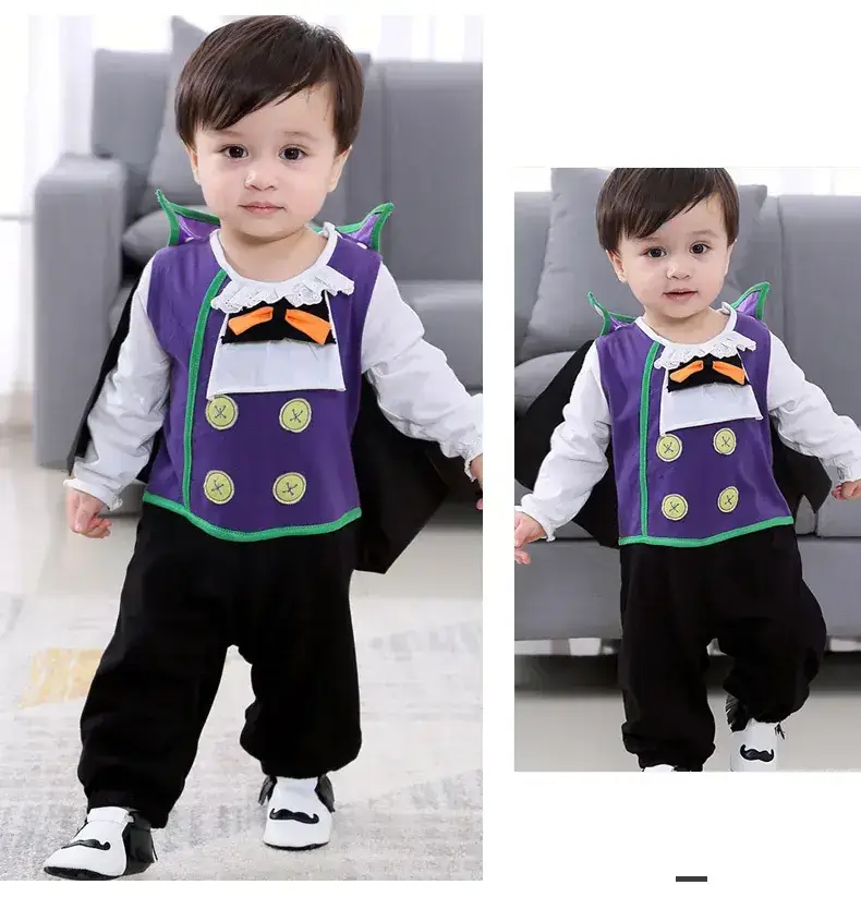 Baby Vampire Cape Outfit Purple Black Set — feature 8