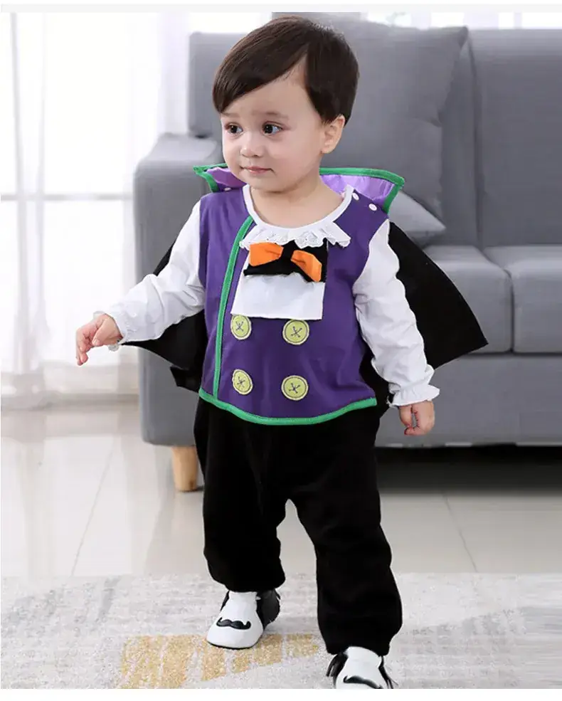 Baby Vampire Cape Outfit Purple Black Set — feature 9