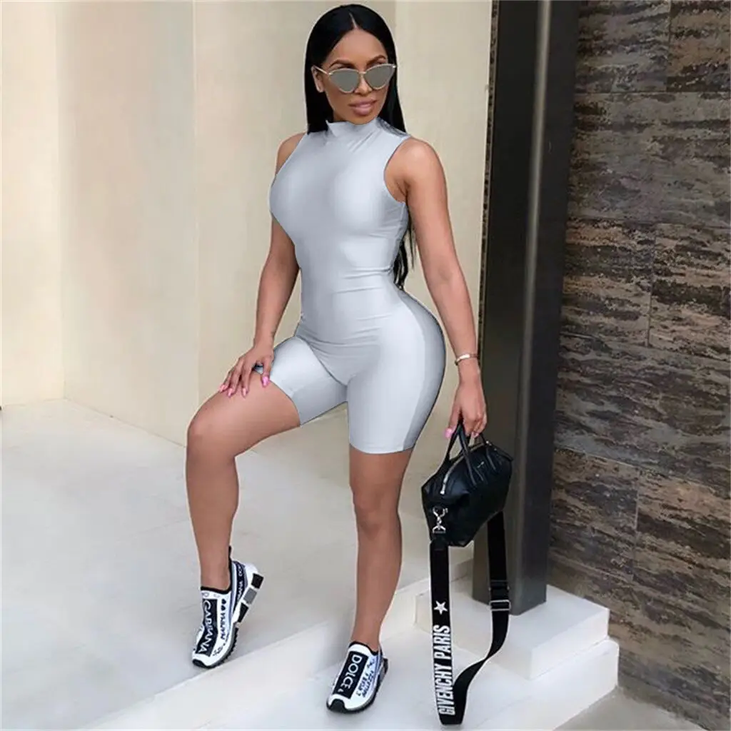 Women's White Short Sleeve Matt Shorts Set