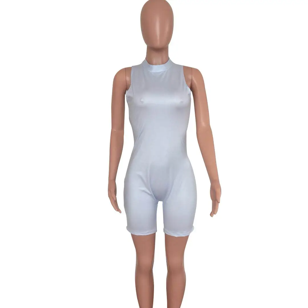 Women's White Short Sleeve Matt Shorts Set