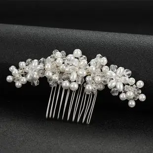 White Shell Petal Hairpin with Pearl & Crystal Accents — feature 24