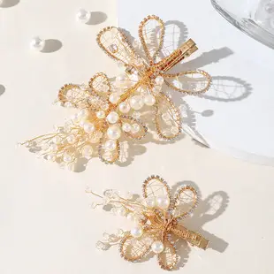 White Shell Petal Hairpin with Pearl & Crystal Accents — feature 28