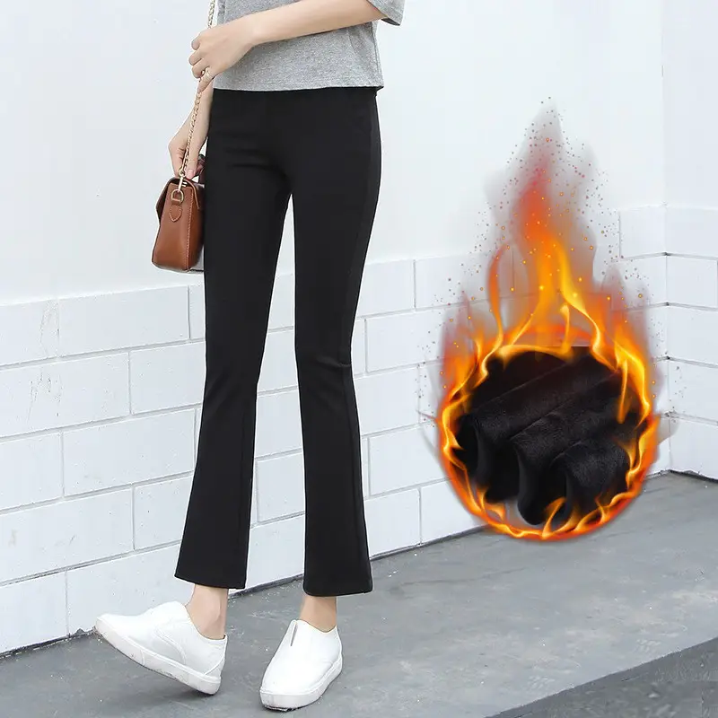 Women Velvet Slimming Pants High Waist Large