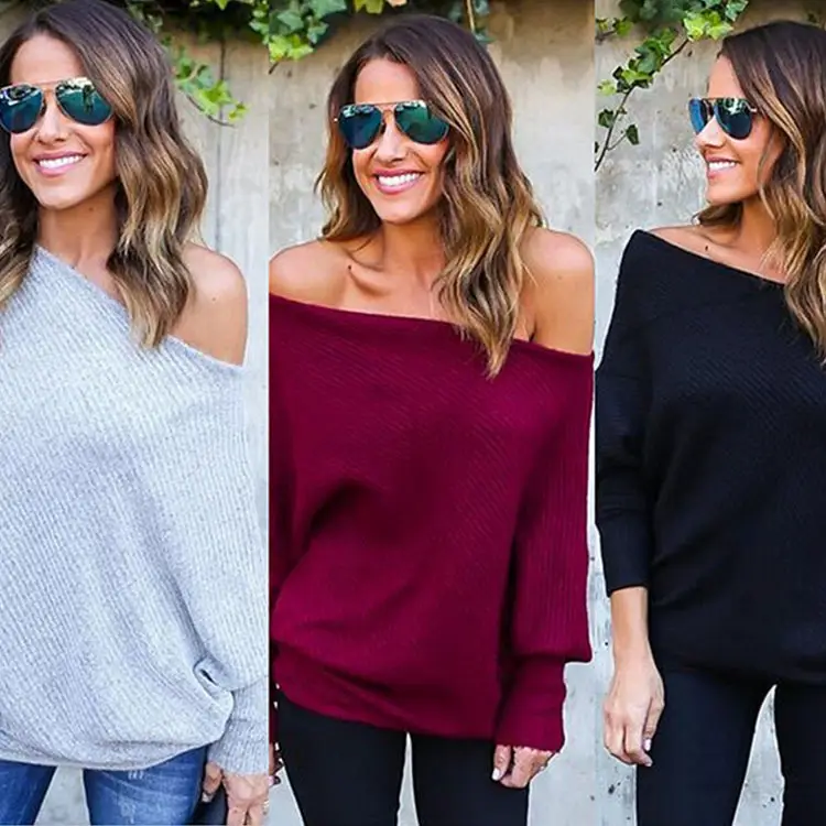 2022 Women's Loose Fitting One-Line Collar T-Shirt Brown - Image 6