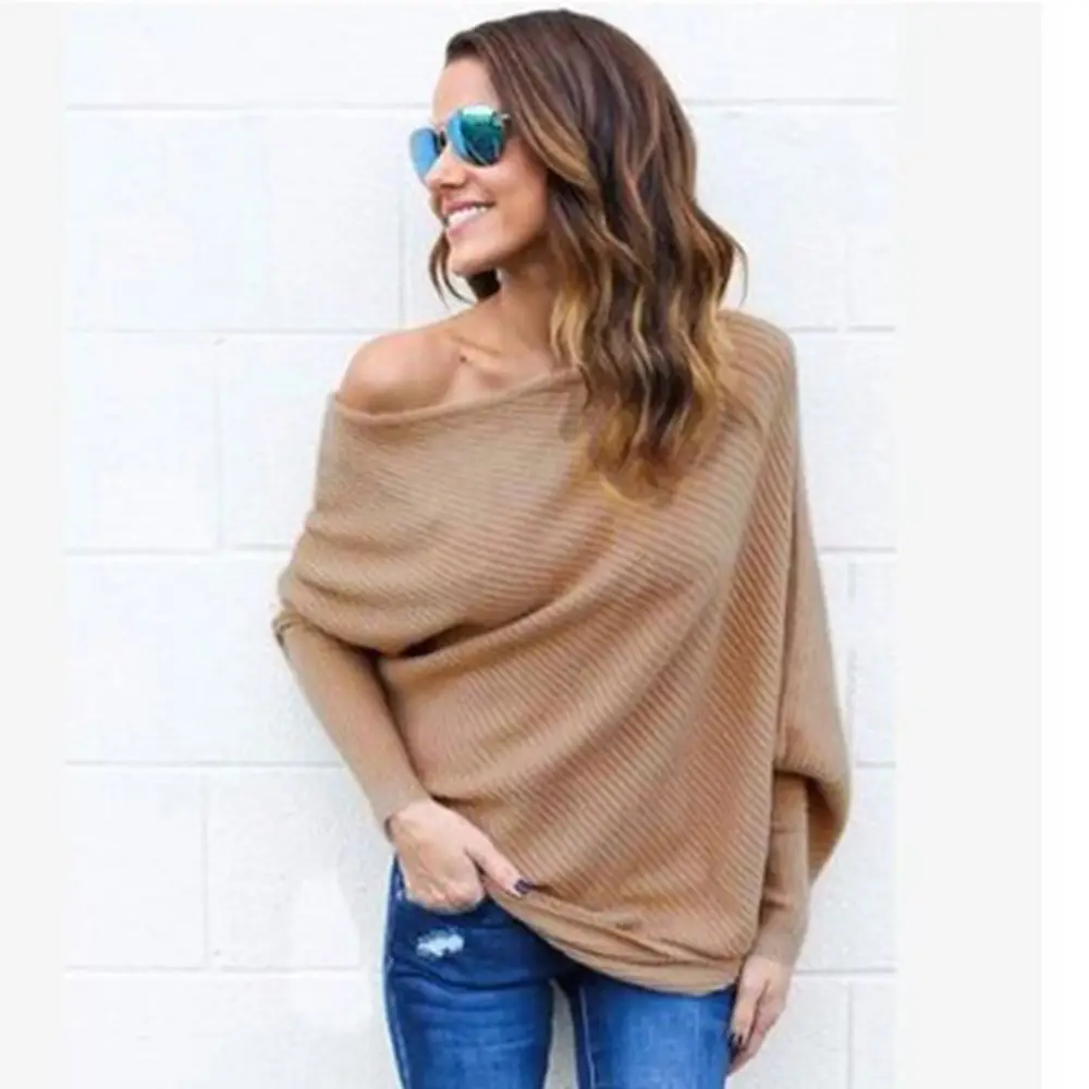 2022 Women's Loose Fitting One-Line Collar T-Shirt Brown — feature 9