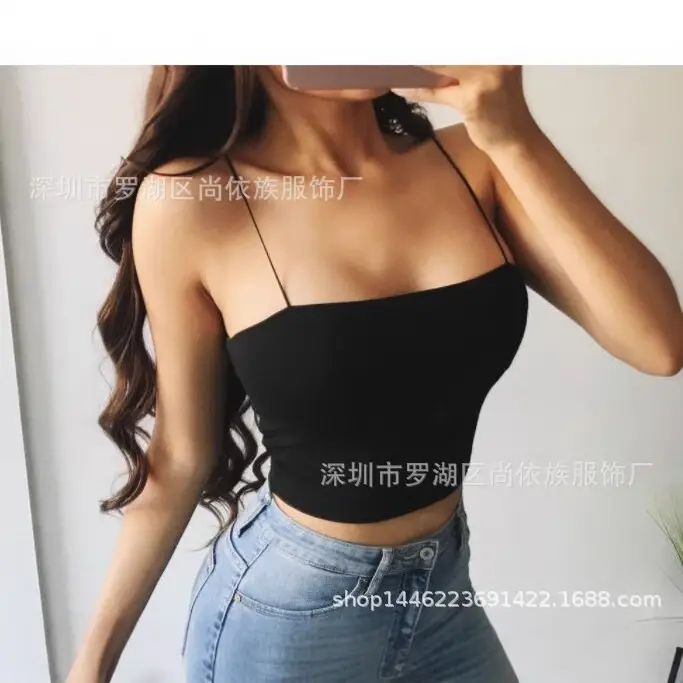 Women's Black Crossbody Bra Top for Summer - Image 8