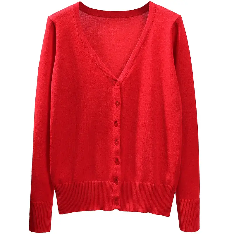Women's Yellow V-Neck Cardigan Long Sleeve Coat