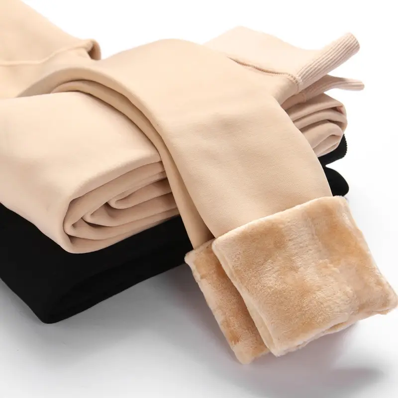 Autumn Winter Velvet Bare Leggings Warm All In One - Image 5