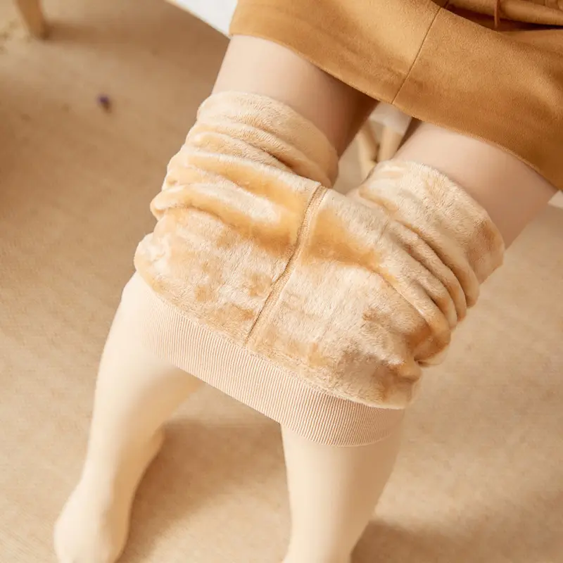 Autumn Winter Velvet Bare Leggings Warm All In One - Image 6