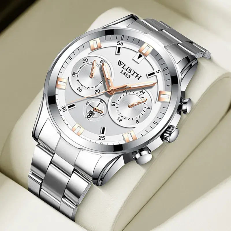 Stealth Steel Chronograph Watch for Men