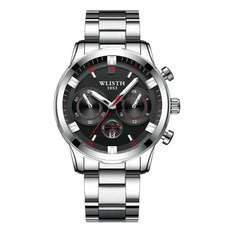 Stealth Steel Chronograph Watch for Men - Image 2
