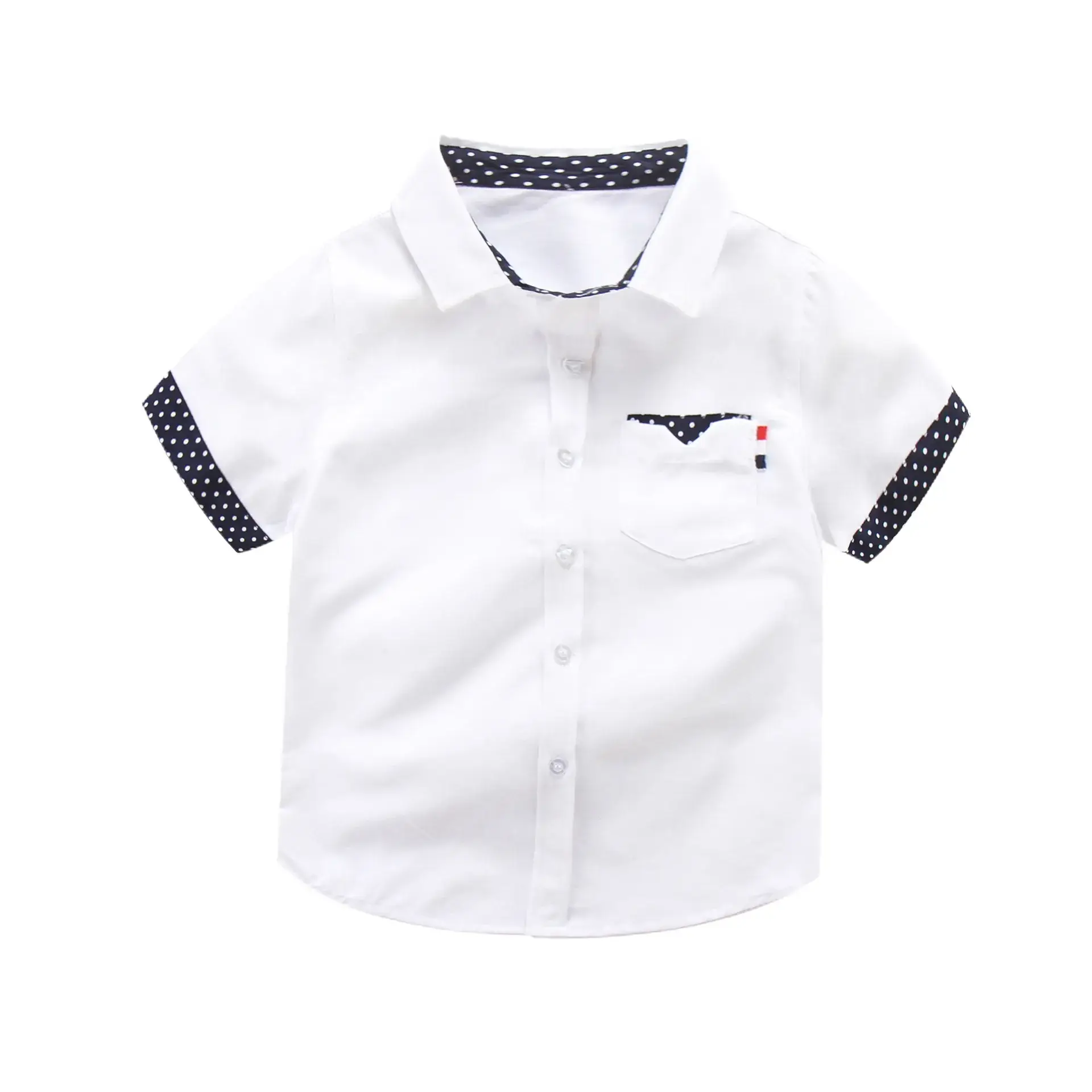 Boys Pink Polka Dot Short Sleeve Shirt 2018 - Image 4