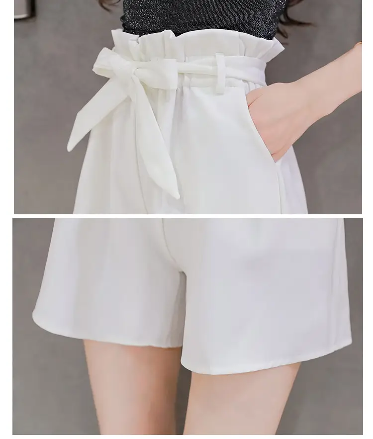 Women's Pink High Waist Loose Leg Shorts — feature 18